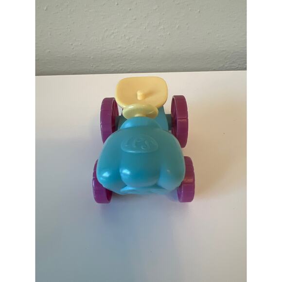 Littlest Pet Shop LPS Barnyard Pets Collie Aqua Blue Eyes #1330 with Tractor - Picture 6 of 8